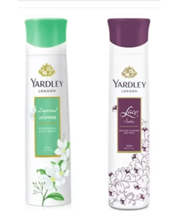 Yardley London Jasmine and Lace Satin  Deodorant Spray - For Women  (150 ml, Pack of 2)