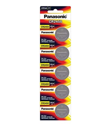 Panasonic CR2450 3V Lithium Coin Battery, 1 Battery