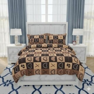 BEDZY Polar Fleece Winter Warm Double Bedsheet with 2 Pillow Covers