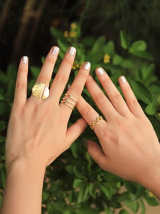 Tusk 3 Rings Combo Brass Adjustable Rings (Anti Tarnish)
