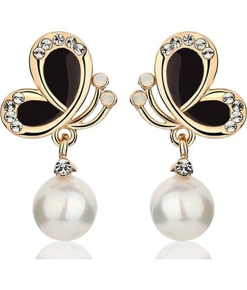 Scintillare by Sukkhi - Black Drop Earrings ( Pack of 1 )