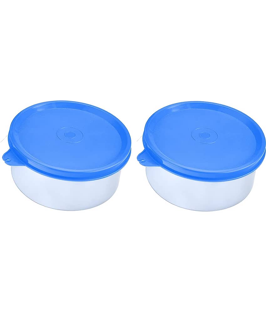 Oliveware Steel Purple Food Container ( Set of 2 )