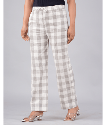 MAUKA - White Cotton Women's Palazzo ( Pack of 1 )