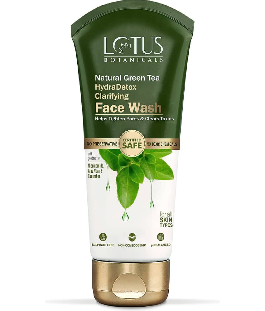 Lotus Botanicals Naturalgreen Tea Hydradetox Clarifying Face Wash With Niacinamide ,100G