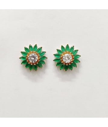 Jewels Corner - Green Stud Earrings ( Pack of 1 )