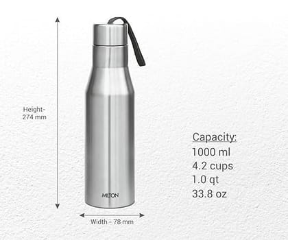 Stainless Steel Bottle 1000ml Durable and Stylish Insulated Water Bottle, Perfect for Keeping Beverages Hot or Cold, Ideal for Gym, Travel, and Everyday Use, BPA-Free