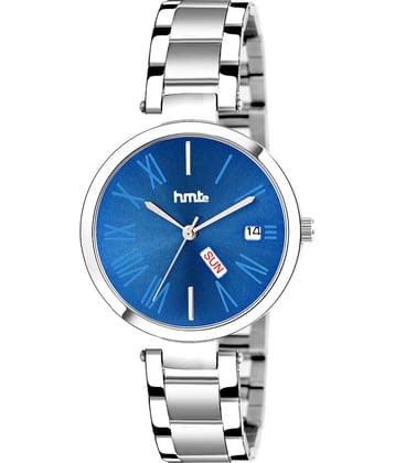 HMTe - Silver Metal Analog Womens Watch