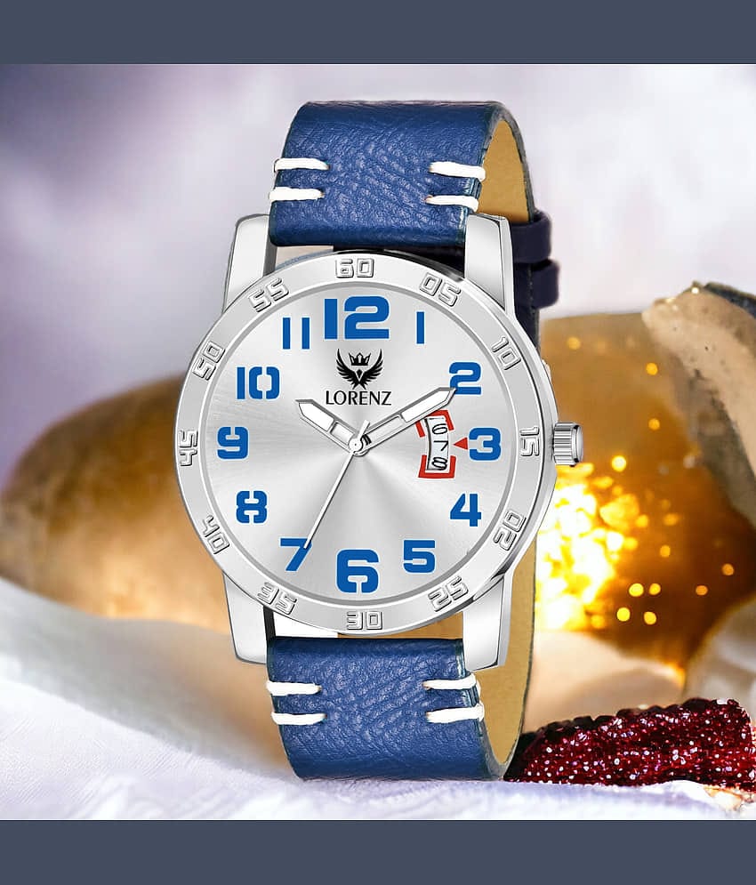 Lorenz Blue PU Analog Men's Watch