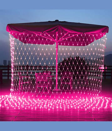 MIRADH - Pink Others Curtain String Light ( Pack of 1 )