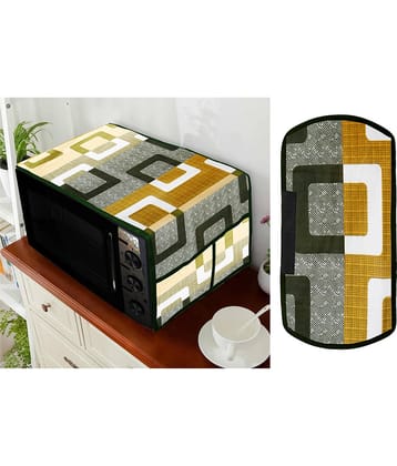 E-Retailer Set of 2 Polyester Green Microwave Oven Cover -