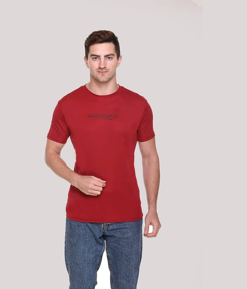 RF RAVES - Red Polyester Regular Fit Men's T-Shirt ( Pack of 1 )