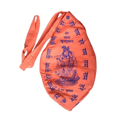 MAYAPURI Radha Krishna Printed Chanting Bag � Japa Bag with 108 Beads Japa Mala & Sakshi Mala for Meditation, Prayer & Spiritual Practice