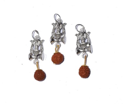 Silver Metal Oxidize Small God Pendant for Jewelry Making. , SMG-020-Per Packet of 12 Pcs / Silver