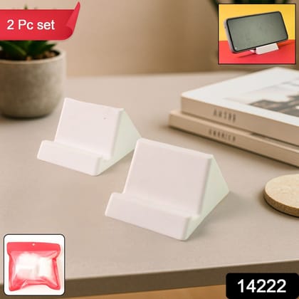 Compact Plastic Mobile Phone Holder Stand (2 Pc & Mix Color)