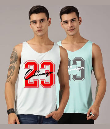 RodZen Pack of 2 Polyester Gym Vest For Men ( Multicolor )