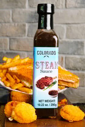 Colorado Gourmet Steak Sauce (290g) | Tangy & Peppery Condiment | BBQ, Grill & Marinade