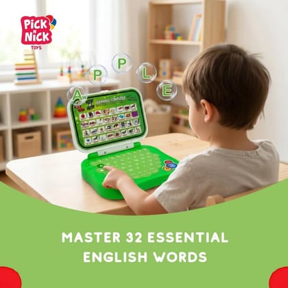 Kids Educational Learning Laptop Green for Age 4 Plus