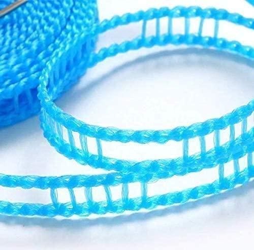 Durable Blue Clothesline Rope with Hook for Hanging Clothes Pack of 2
