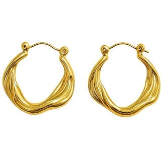 kimti 18k Gold Plated Prims Hoop Earring