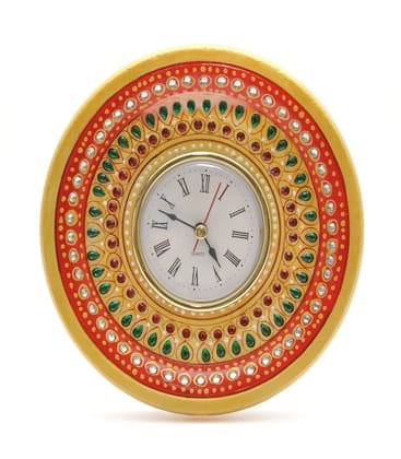 Marbel Round Jewel Carousel Clock