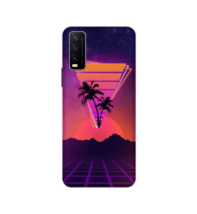 Sunset Grid  Synthwave - Hard Cases For Vivo Models-Vivo V5i