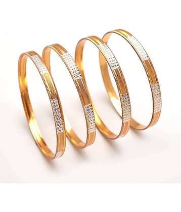 Jewar Mandi - Gold Bangle Set ( Pack of 1 )