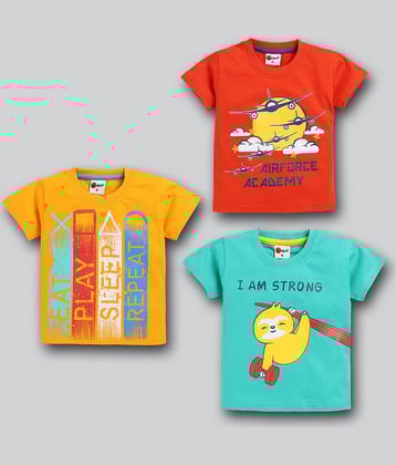 Mars Infiniti Pack of 3 Unisex for Baby Cotton T-Shirt ( Yellow )