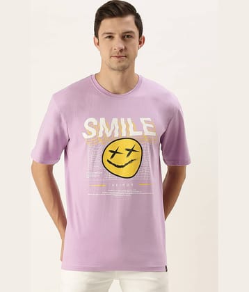 Veirdo Pack of 1 Cotton Oversized Fit Men's T-Shirt ( Purple )