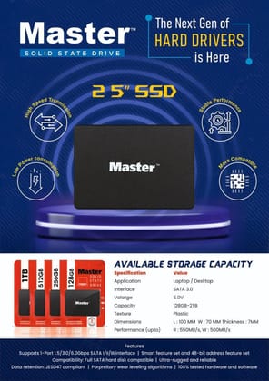 MASTER SSD 512GB SATA 2.5 INTERNAL