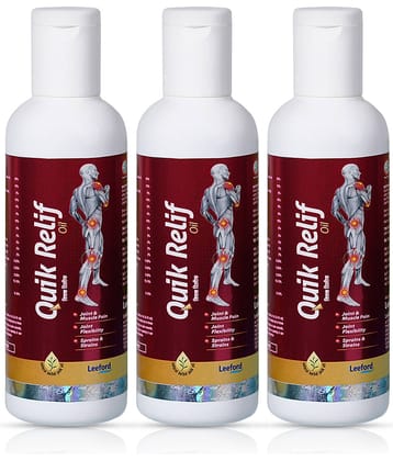Quik Relif Herbal Ayurvedic Pain Relief Oil for Muscle & Joint Pain Relief 100ml ( Pack Of 3 )