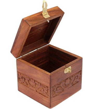 TFS - Wood Brown Piggy Bank ( Pack of 1 )