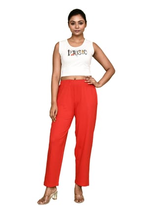 168CSS 4Cats Free Size Stylish Pajama Pants - Red