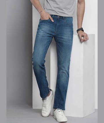The Indian Garage Co Men Slim Straight Fit Light Fade Stretchable Jeans