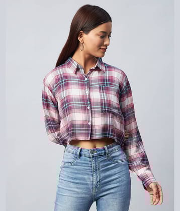 Chimpaaanzee Women Checks Viscose Shirt ( Multicolor )