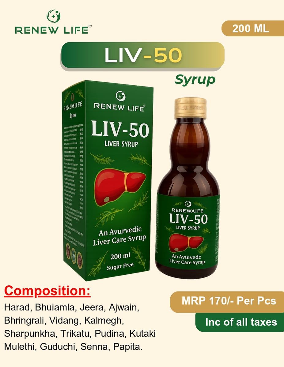 Renew Life LIV-50 Liver Syrup (200ml) | Ayurvedic Liver Support | Digestive Health
