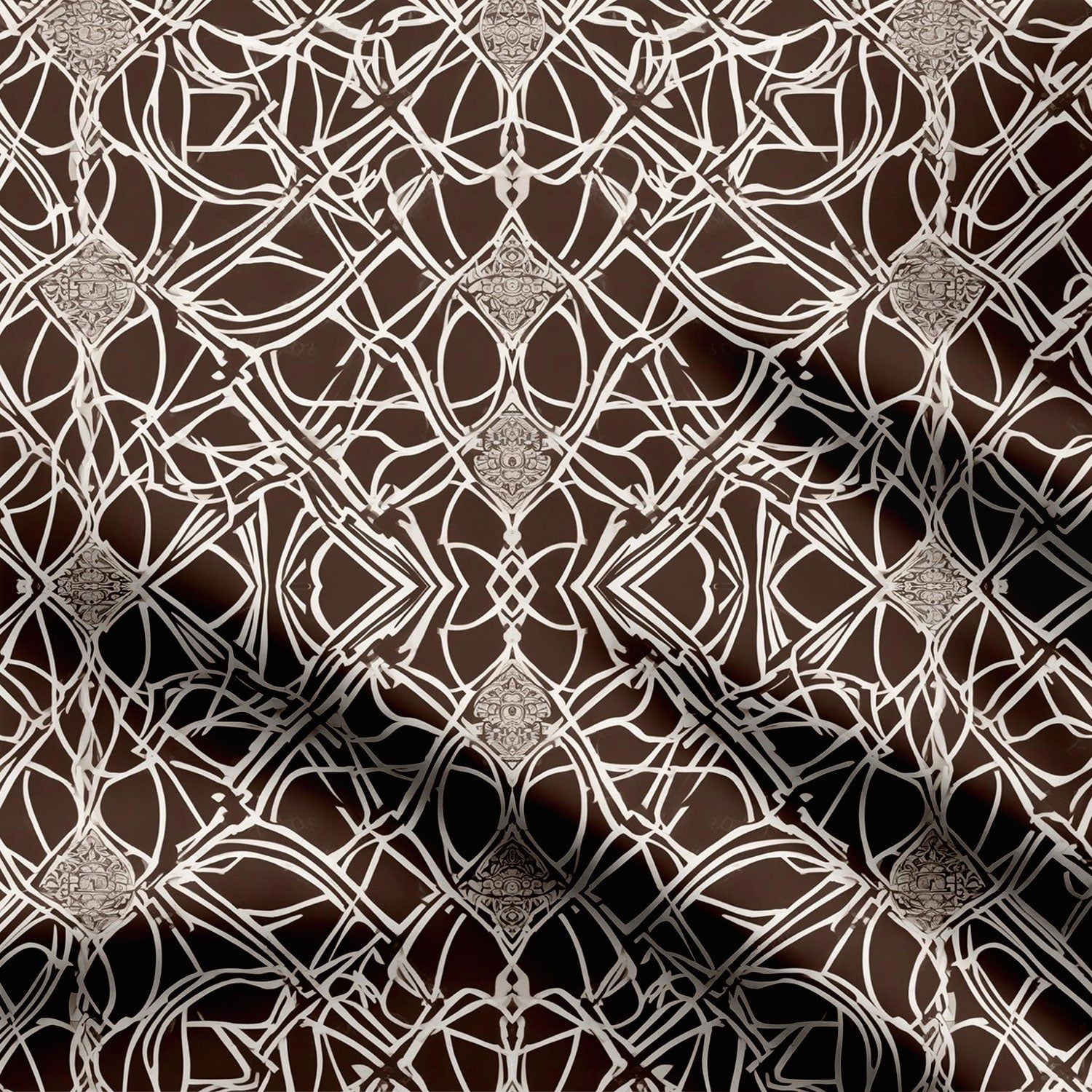 Chocolate Dilution 1 Print Fabric-Cotton