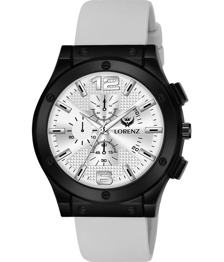 Lorenz Light Grey Silicon Analog Men's Watch