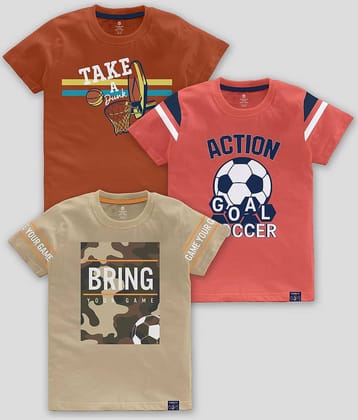 CODEZ Pack of 1 Boys Cotton Blend T-Shirt ( Multicolor )