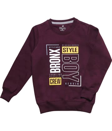 NEUVIN Pack of 1 Boys Fleece Pullover Sweater ( Wine )