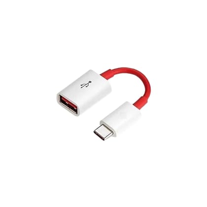 USB 3.0 to Type-C OTG Cable Male-Female Adapter  High-Speed, Durable, and Versatile for All C-Type Supported Devices (White & Red)  Fast Data Transfer, Charging, and File Sharing and More.