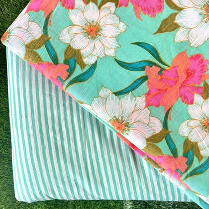Pure cotton top and bottom set (2.5 mtr top, 2.5 mtr bottom)-As shown in picture / 2.5 mtr each / Pure cotton