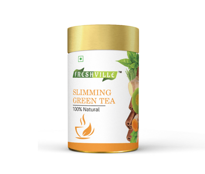Freshville Slimming Green Tea 50gm Pack Burns Fat and Supports Weight Loss with Herbs 15 Days Pack Freshville Slimming Green Tea 50gm Pack Burns Fat and Supports Weight Loss with Herbs 15 Days Pack