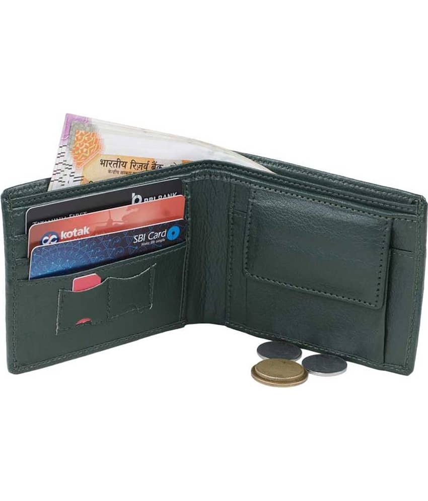Loopa PU Green Casual Regular Wallet