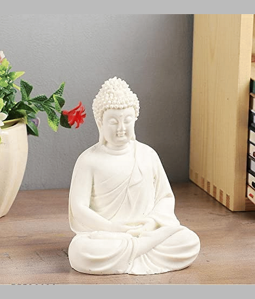 VARKAUS Lord Buddha Porcelain Buddha Idol 5 x 3 cms Pack of 1