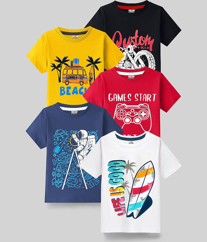 Kuchipoo Pack of 2 Boys Cotton Blend T-Shirt ( Multicolor6 )