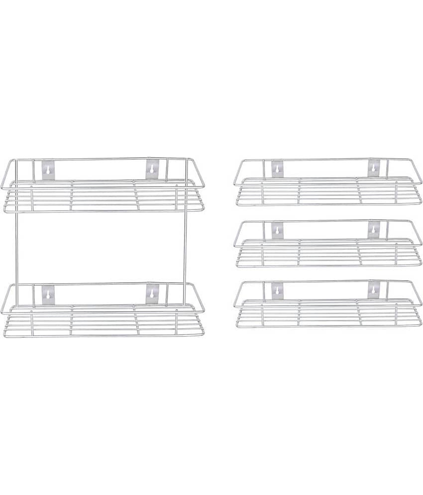 OC9 Silver Stainless Steel Wall mount Stand ( Pack of 4 )