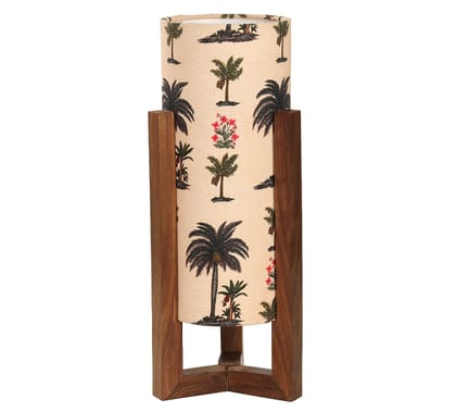 Chevron Palms Cylindrical Lamp