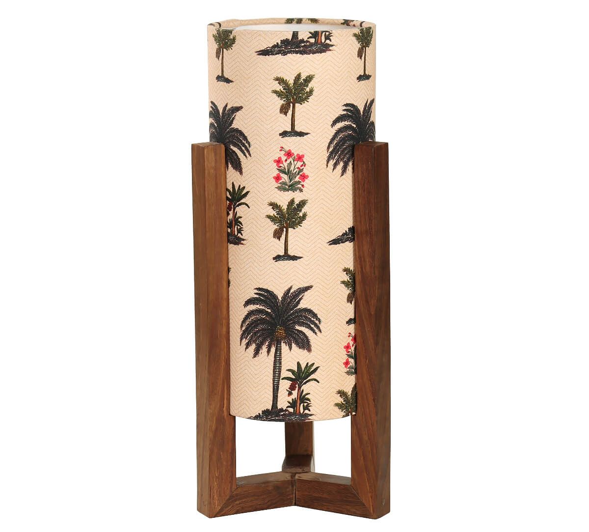 Chevron Palms Cylindrical Lamp