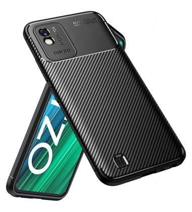 Aramid Fibre Series Shockproof Armor Back Cover for Realme Narzo 50i, 6.5 inch, Black