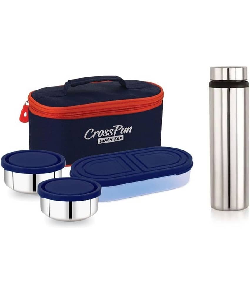 CrossPan Stainless Steel Lunch Box 3 - Container ( Pack of 1 )